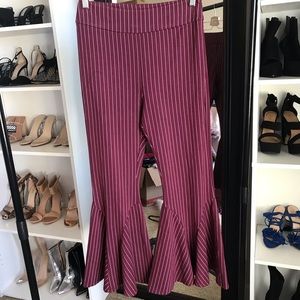 Free people pinstripe flare pants